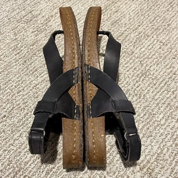 The Art Company Women’s Sandals EU 39 Black Velcro Thong Heel Strap