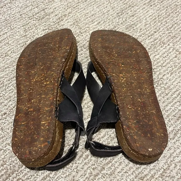 The Art Company Women’s Sandals EU 39 Black Velcro Thong Heel Strap