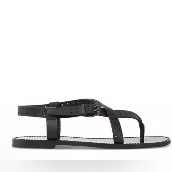 The Kooples Perforated thong Sandals size 40 or a US 9. New with box and dustbag