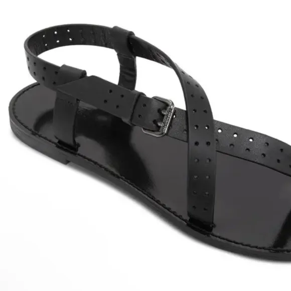 The Kooples Perforated thong Sandals size 40 or a US 9. New with box and dustbag