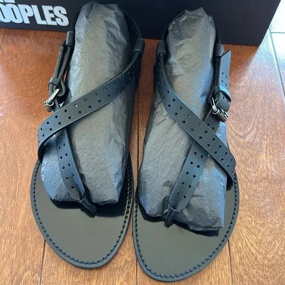 The Kooples Perforated thong Sandals size 40 or a US 9. New with box and dustbag