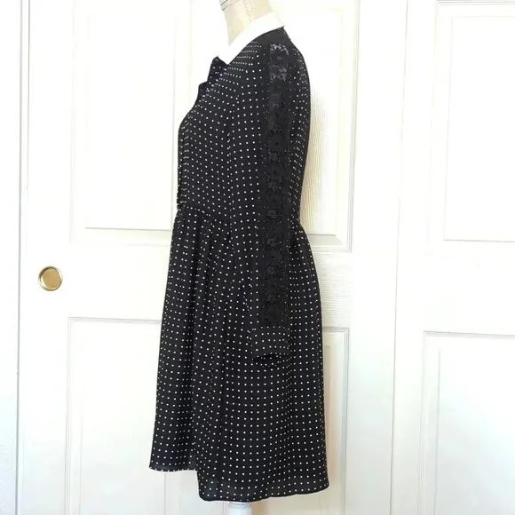 The Kooples Polkadot and Lace Shirt Dress