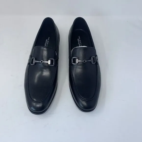 The Men's Store at Bloomingdale's Bit Loafers Mens 9 Black Leather Slip-on S0699