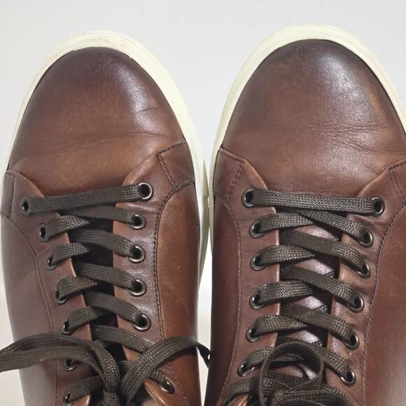 Thursday Boot Co Everyday Sneakers Shoes Mens Sz 9.5 Brown Leather Lace Handmade