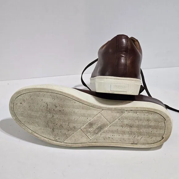 Thursday Boot Co Everyday Sneakers Shoes Mens Sz 9.5 Brown Leather Lace Handmade