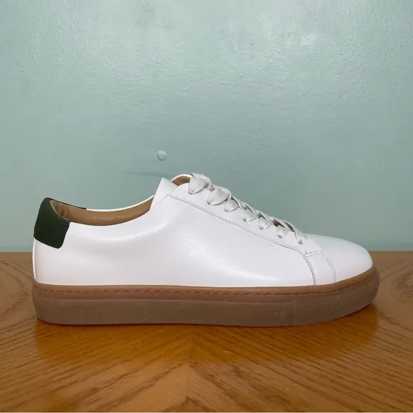 Thursday Everyday Women’s Legacy Sneakers White Green Leather Size 8 Gum Soles