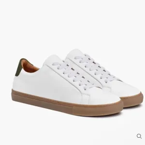Thursday Everyday Women’s Legacy Sneakers White Green Leather Size 8 Gum Soles