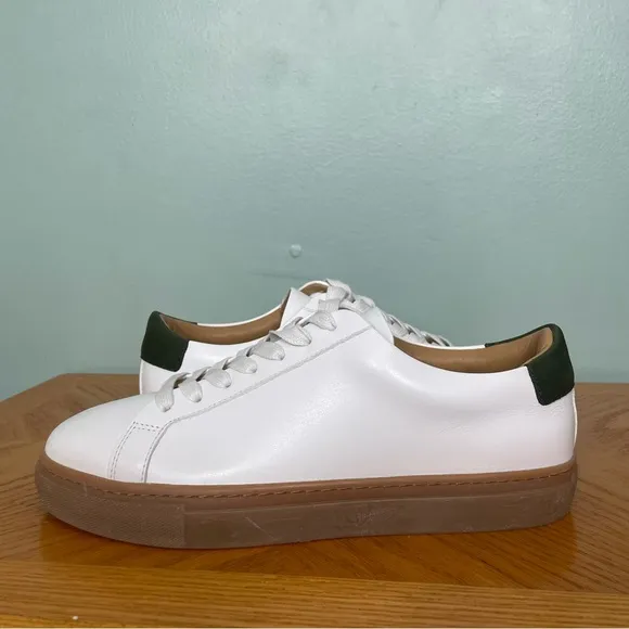 Thursday Everyday Women’s Legacy Sneakers White Green Leather Size 8 Gum Soles