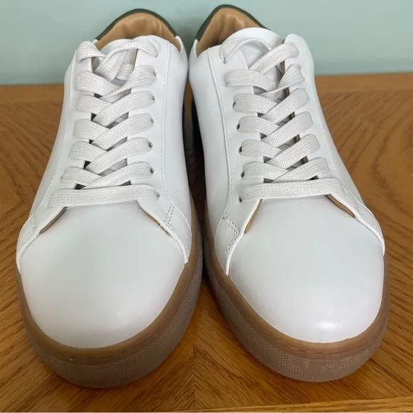Thursday Everyday Women’s Legacy Sneakers White Green Leather Size 8 Gum Soles