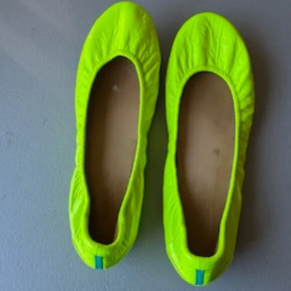 Tieks by Gavrieli Mellow Yellow Patent Ballet Flats, Size 12