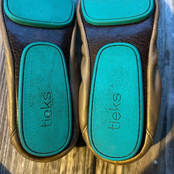 Tieks by Gavrieli Metallic Bronze Gold‎ Ballet Flats Womens US Size 7