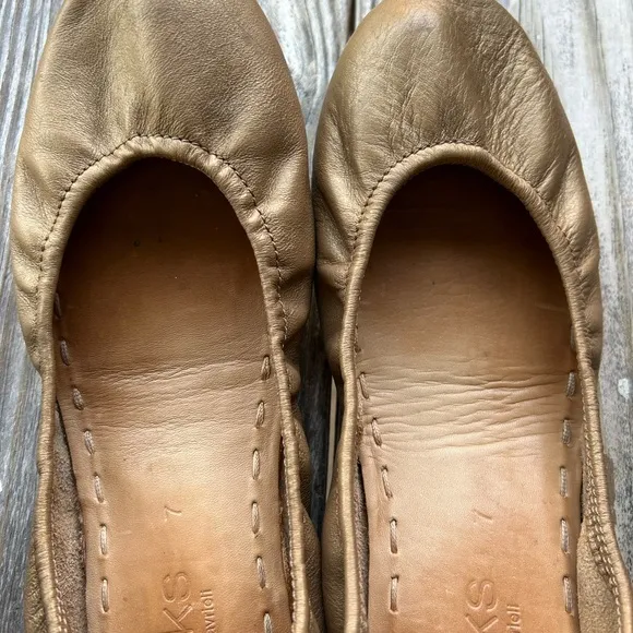 Tieks by Gavrieli Metallic Bronze Gold‎ Ballet Flats Womens US Size 7