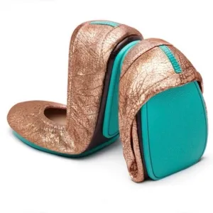 Tieks by Gavrieli Metallic Bronze Gold‎ Ballet Flats Womens US Size 7