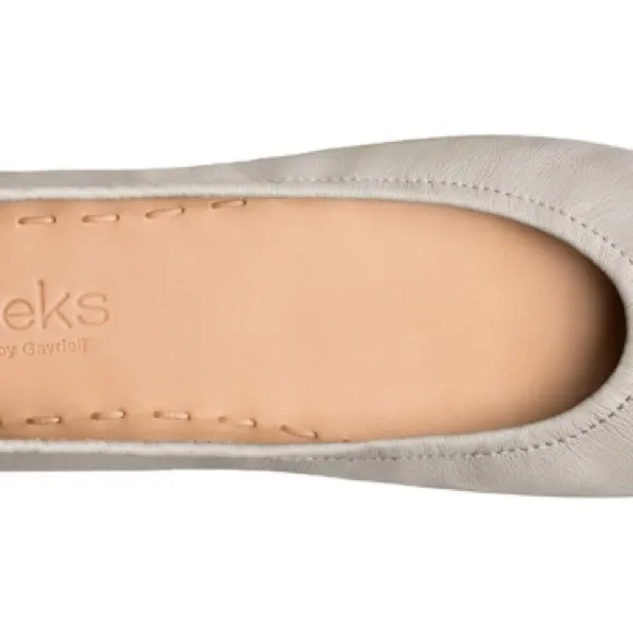 Tieks Women's Feather Grey Italian Leather Ballet Flats size 10