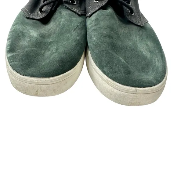 Timberland Newport Bay black canvas dark green suede men’s 10.5 chukka sneakers
