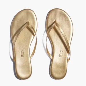 TKEES Lily Metallics Blink Gold Thong Sandals Size 11