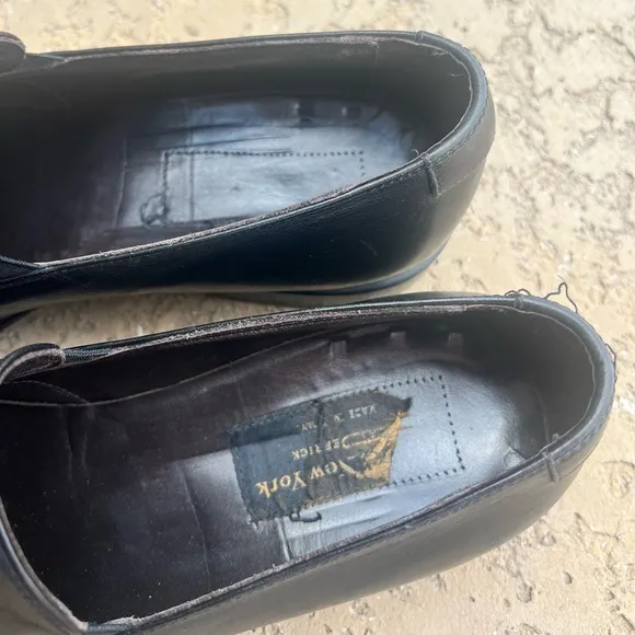 To Boot Adam Derrick Men's Black Leather Loafers Made in Italy Size 10.5