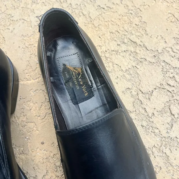 To Boot Adam Derrick Men's Black Leather Loafers Made in Italy Size 10.5