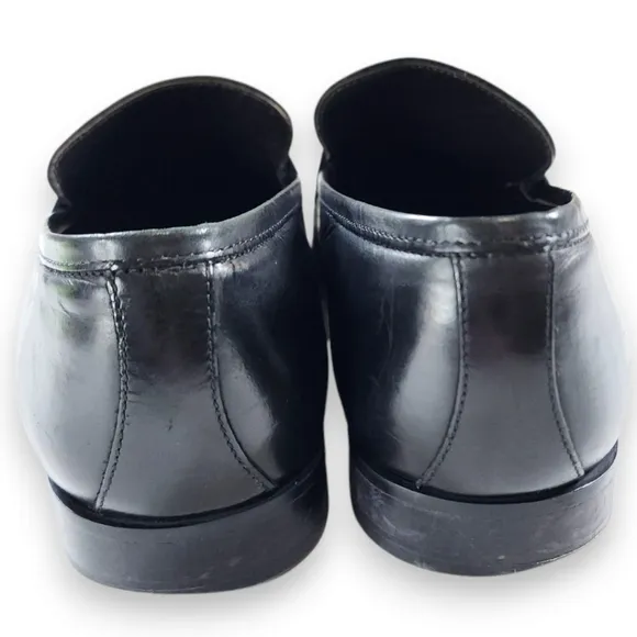 To Boot New York Adam Derrick Black Leather Penny Loafers Size 10.5