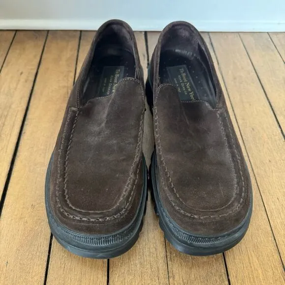 To Boot New York Adam Derrick Brown Suede Lug Sole Loafers 7