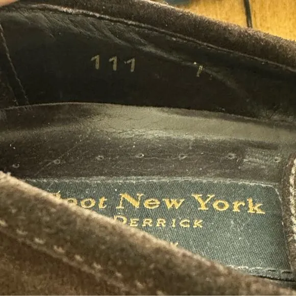 To Boot New York Adam Derrick Brown Suede Lug Sole Loafers 7