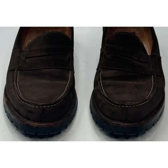 To Boot New York by Adam Derrick Dark Brown Suede Lug Sole Loafer Size 9.5