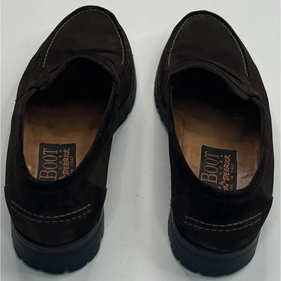 To Boot New York by Adam Derrick Dark Brown Suede Lug Sole Loafer Size 9.5