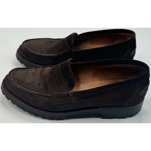 To Boot New York by Adam Derrick‎ Dark Brown Suede Lug Sole Loafer Size 9.5