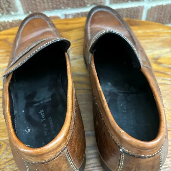 To Boot New York Mens Brown Leather Penny Loafers Size 10.5 Made in Italy.