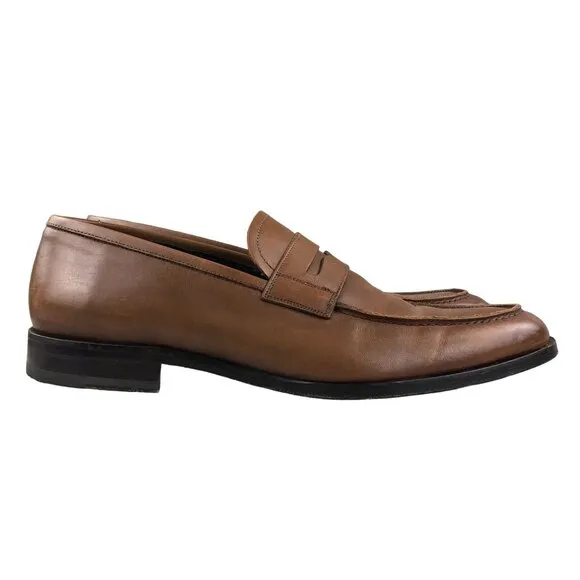 To Boot New York Men's Size 11.5 Portofino Brown Leather Penny Loafers ITALY
