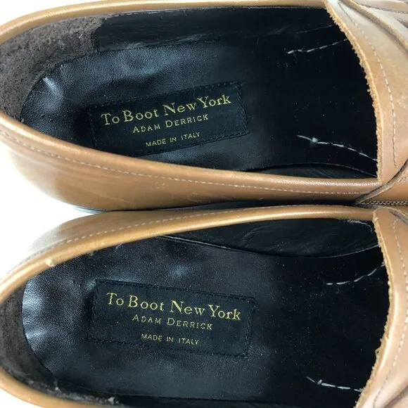 To Boot New York Men's Size 11.5 Portofino Brown Leather Penny Loafers ITALY