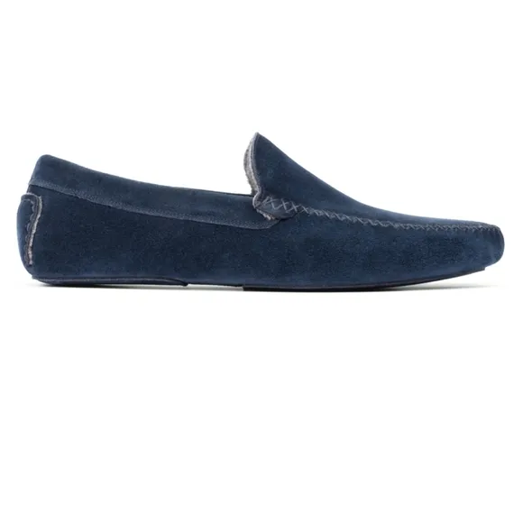 To Boot New York Size 12 O'Reilly Blue Suede Cashmere Slipper Driving Loafer
