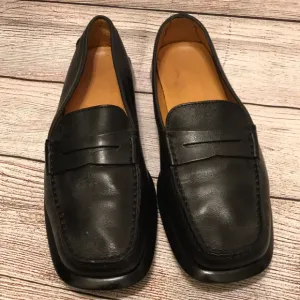 Tods leather black loafers  Size 8 1/2
