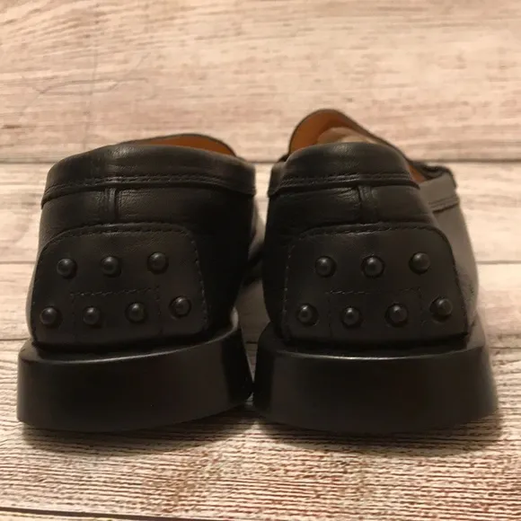 Tods leather black loafers  Size 8 1/2
