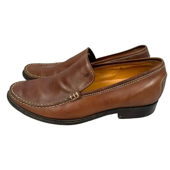 Tod’s Loafers Men’s US 8 UK 7 Brown Leather Pull-On Moc Toe Formal Casual Shoes