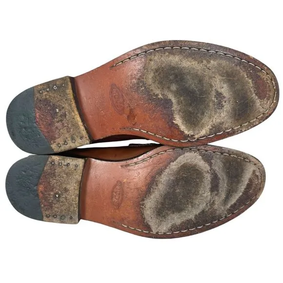 Tod’s Loafers Men’s US 8 UK 7 Brown Leather Pull-On Moc Toe Formal Casual Shoes