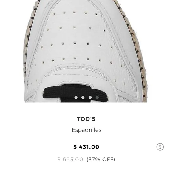 Tod's Woman Espadrilles White Size 7 Leather