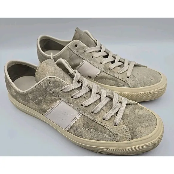 Tom Ford Camouflage Cambridge Lace Up Suede Sneakers Size 9