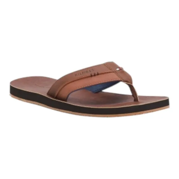 TOMMY HILFIGER Men's Thong Toe Sandals Brown Size Various