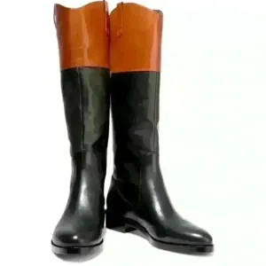 TOMMY HILFIGER two-tone wide calf Shano Riding Boots
