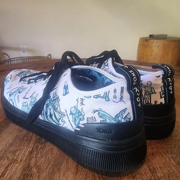 Toms x Star Wars Canvas Character Sketch Trvl Lite Low Top Sneakers Mens 10.5