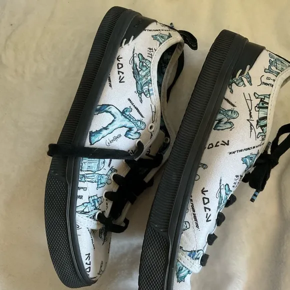 TOMS X Star Wars Character Sketch Print Travel Lite Low Sneakers Sz W 7