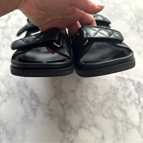 Tony Bianco Hiranni Black Sheep Nappa Leather Sandals