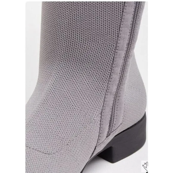 Torrid Stretch Knit Over The Knee Heel Boots Size 7 WW Wide Width Gray New