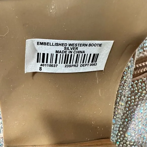 Torrid Embellished Western Bootie (WW) Size 8 NWT