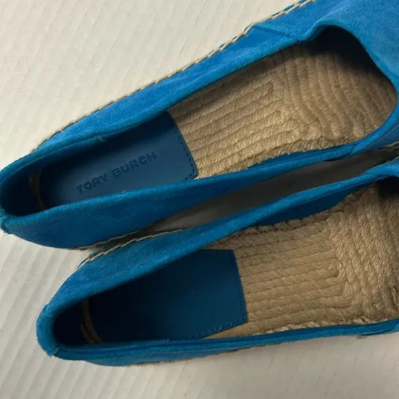 Tory Burch blue suede espadrilles