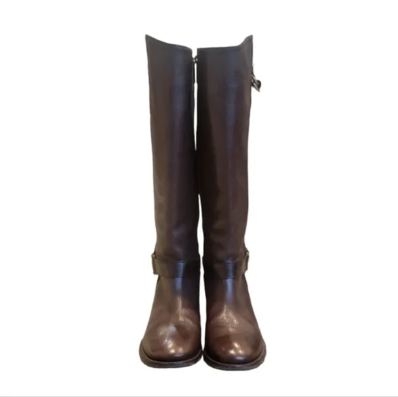 Tory Burch Brown Elina Pebbled Leather Boots Women's Size 6