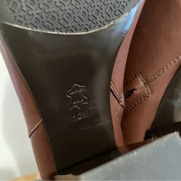 Tory Burch Brown Leather Fulton Zip Ankle Boots Booties
