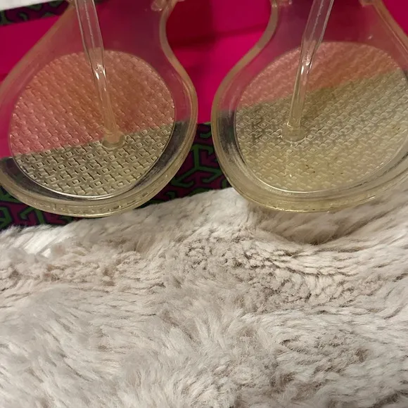 Tory Burch clear thong sandals size 9