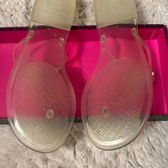 Tory Burch clear thong sandals size 9